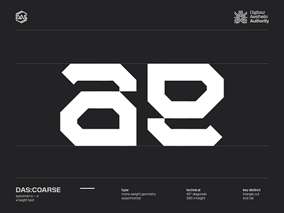DAS:COARSE - a_e dasrobot dastype futuristic typography