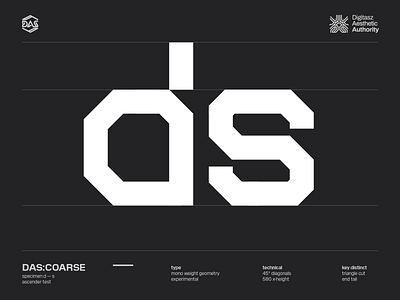 DAS:COARSE - d_s dasrobot dastype futuristic typography