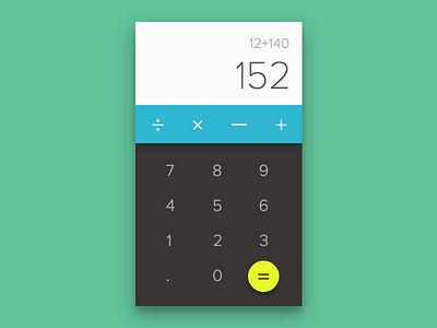 Calculator - 004 Daily UI app calculator clean daily ui flat design simple