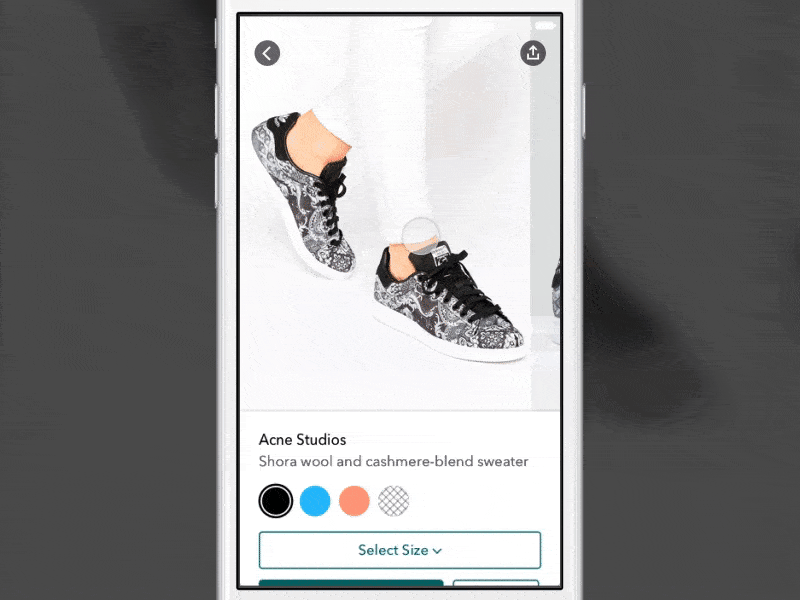 Product Page Gallery app carousel fashion gallery image product ux