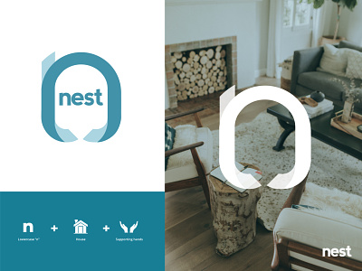 Nest Home Logo Design custom logo design home logo logo logo design logo designer lowercase n n n logo nest nest logo support logo