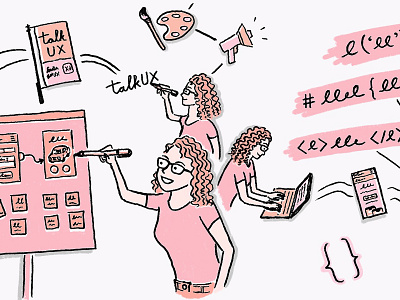 Ladies that UX: Katie Langerman – Adobe Blog Illustration