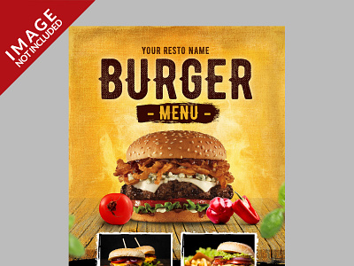 Burger Menu Promotion Free Design