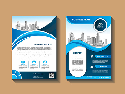 Corporate Flyer Layout Template With Elements Placeholder Image