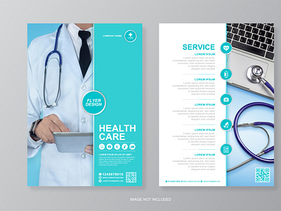 Corporate Healthcare Medical Cover A4 Flyer Design Template