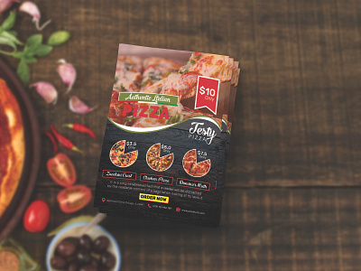 Free Pizza Flyer with Psd Mockup