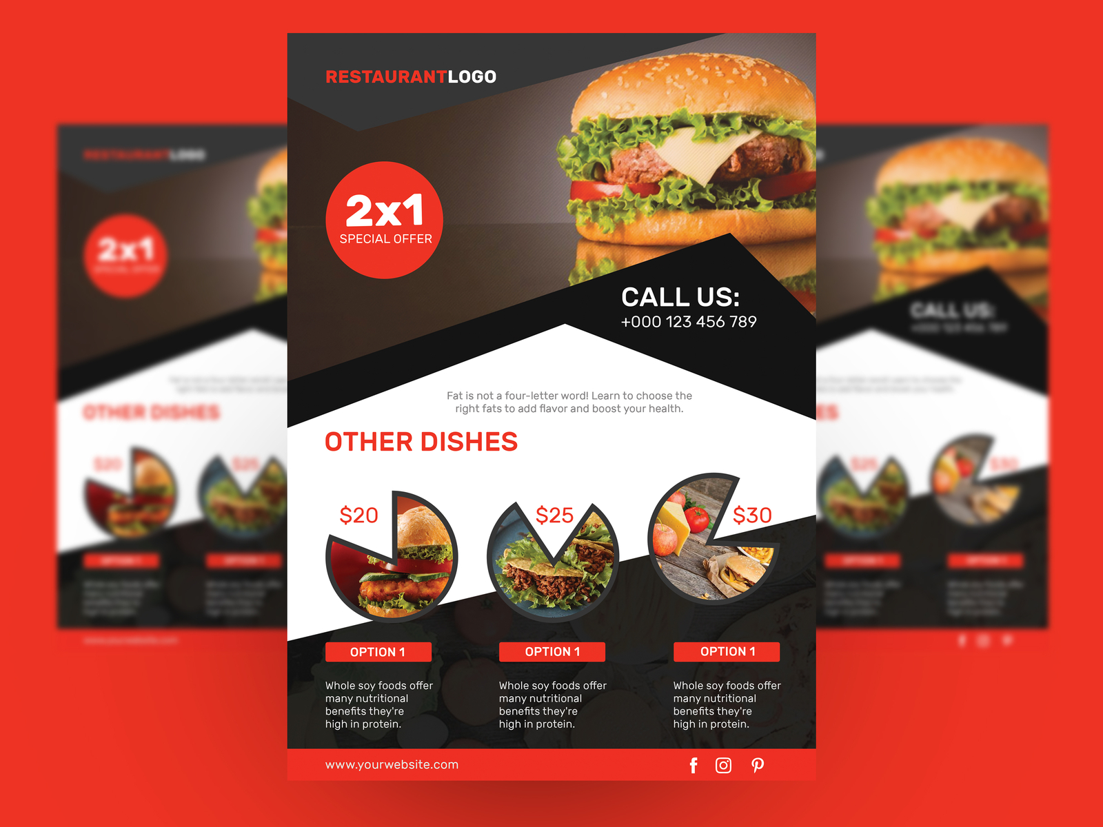 Download Free Restaurant Food Flyer With Psd Mockup By Free Peacock On Dribbble