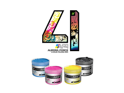 Aurora Force 4 - Screen Printing Ink Branding & Packaging branding design illustration product branding screen printing