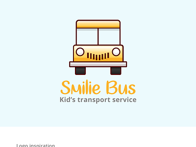 Smilie Bus Logo branding flat icon logo minimal ui
