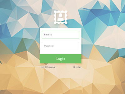 Sample login screen flat design login design