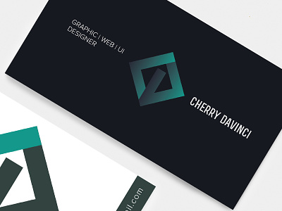 cherry davinci business card design business card logo design