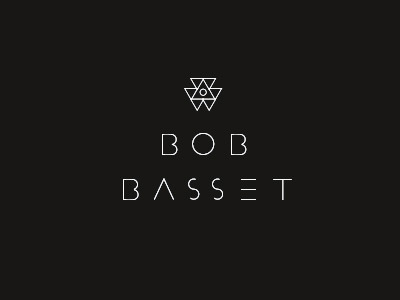 Logo for Bob Basset black circle clean leather logo minimal triangle