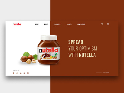 Nutella Website app branding design illustration logo ui ux web website