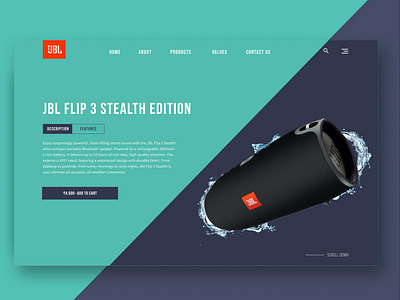 Jbl Homepage Design app branding design illustration ui ux web