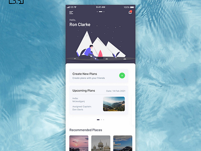 Travelling App Home page branding design illustrator minimal typography ui ux web website