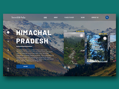 Incredible India app branding design illustrator minimal type typography ui ux website