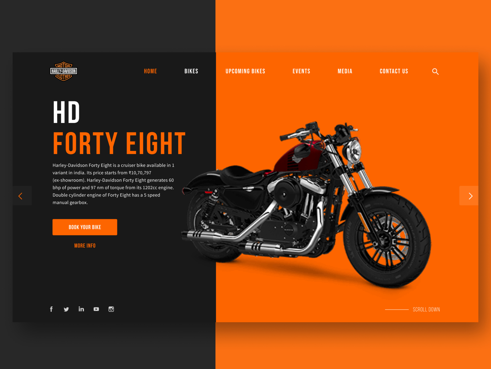 Harley Davidson Website Concept By Abhinav Saini On Dribbble