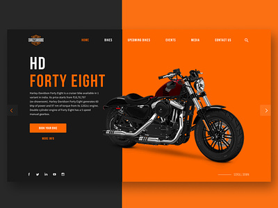Harley Davidson Website Concept animation bikes biking branding design harleydavidson ui ux uxresearch web website