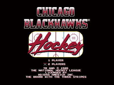 NHL Select Screen 8 bit 8-bit adidas blackhawks chicago goalie hockey nhl nintendo pixel pixel art