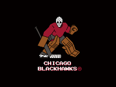 NHL Select Screen 8 bit 8 bit adidas blackhawks chicago goalie hockey nhl nintendo pixel pixelart