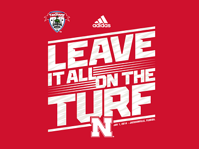 Adidas Bowl Game Tee adidas college football nebraska turf typography