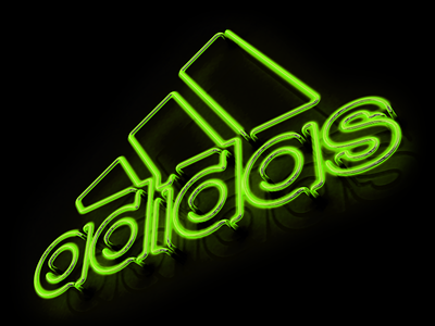 Neon Adidas Logo