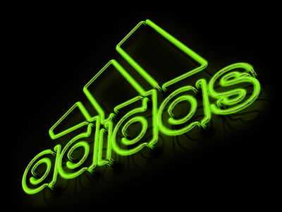 Neon Adidas Logo 3d adidas glow neon