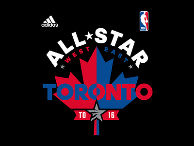 Nba All-Star - East vs West adidas all star basketball maple leaf nba toronto