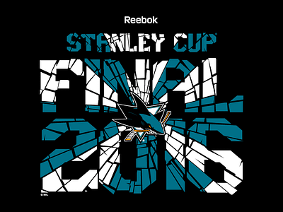 2016 Stanley Cup Finals Graphic glass hockey nhl san jose sharks shatter stanley cup