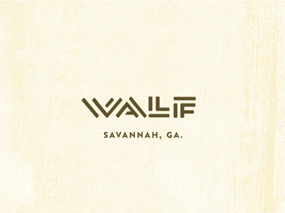 Walf brown custom cut georgia industry logo logotype typography walf wood wordmark