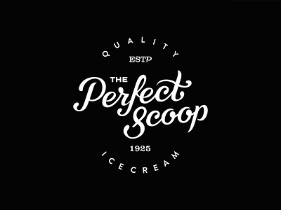 The Perfect Scoop brand candy drawn hand ice ice cream letter lettering logo logotype sweet typo typography vintage