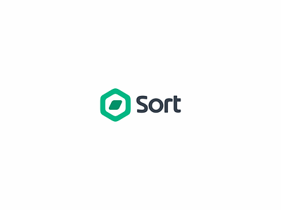 Sort bold green logo logotype mark simple sort strong symbol wordmark