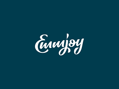 Emmjoy blue custom dance logo logotype typo typography wordmark