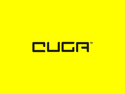 Cuga brand cuga grey logo simple siti word mark wordmark yellow