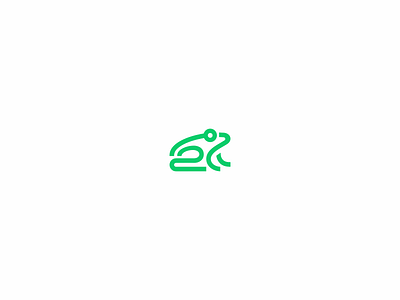 Goeng animal branding brandmark frog line logo logomark toad