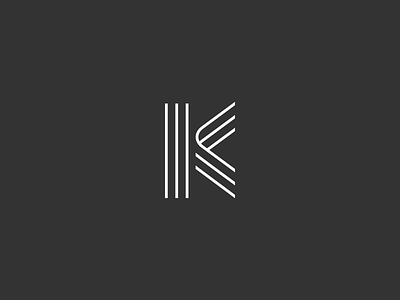 K branding brandmark k lines logo logomark logotype mark minimal