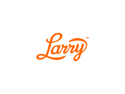 Da Larry 1950 america custom larry logotype name orange retro script typo typography wordmark