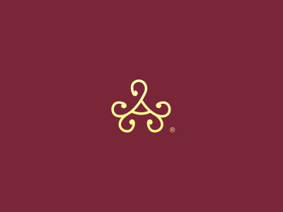 Altera jewelry brand altera logo logotype ornamnet royal red gold a logo mark