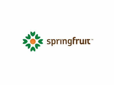 Springfruit agency apple brand eco fruit green idea identity leaf logo marketing orange spring summer