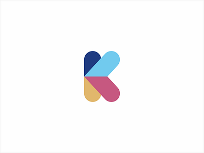 K branding brandmark colourful k logo logomark logotype modular symbol