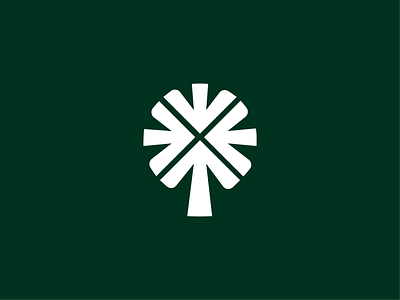 Tree + arrows branding dynamic identity logo logomark logotype minimal minimalist symbol visual