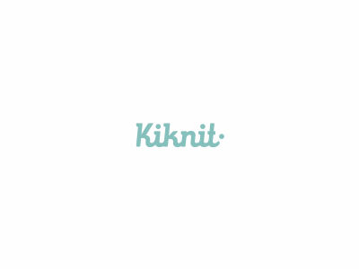 Kiknit bold brush custom foot green hand hand lettering kick lettering logo network script simple social wordmark