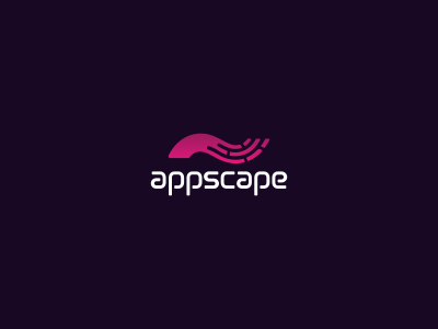 Appscape app digital foundry logo logotype mark scape software water wave word mark