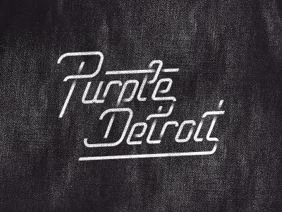 Purple Detroit cursive custom detroit italic letter lettering purple type typo typography wordmark