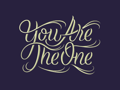 You Are blue custom gold handdrawn lettering letters qoute royal swoosh type typo typography