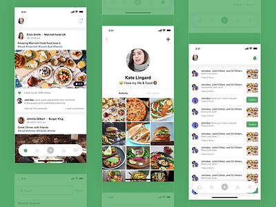 Food Post UI Design agilelarks app app branding app design design design agency food food app freelance design freelance designer mobile mobile app mobile app design mobile ui review ui ux