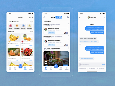 LocalHERO Marketplace App UI Design