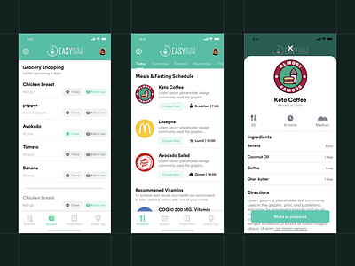 Food App UI Mobile App Design