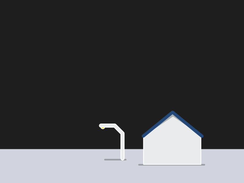 House turn 2.5d animation motion graphics