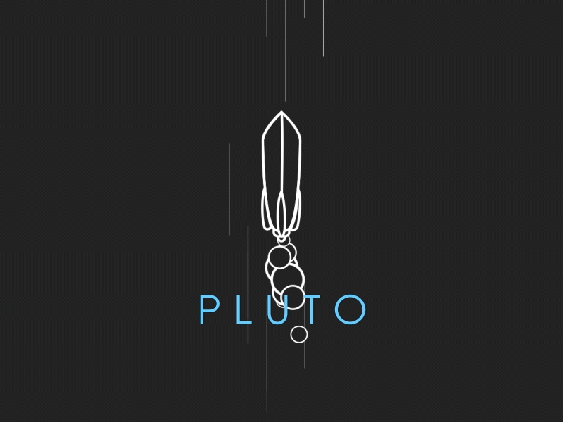 Pluto Rocket after effects animation gif illustration loop pluto rocket